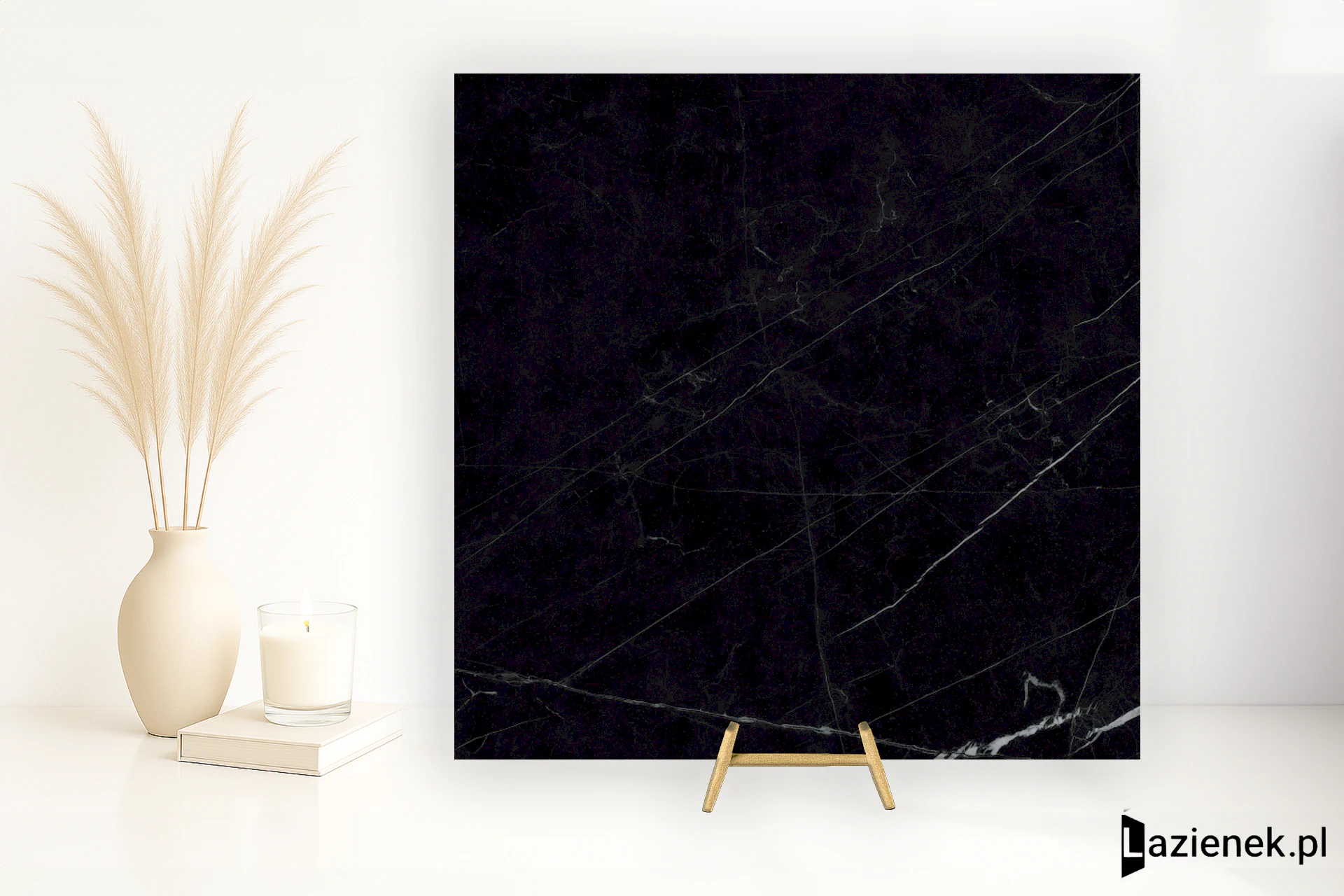 Graniti Fiandre Marble Lab Dark Marquina polerowana 60x60 cm gr. 8 mm - płytka rektyfikowana / GFAB300L06408